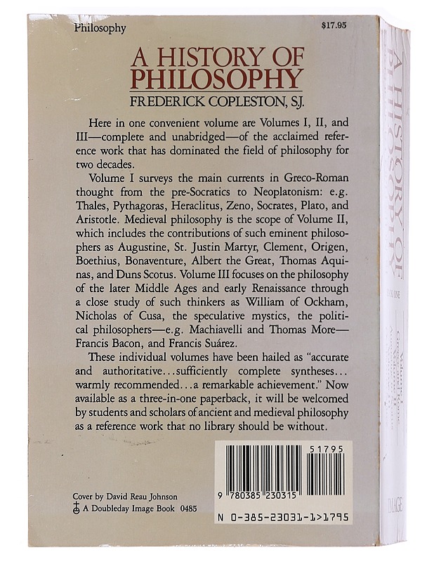 A history of philosophy. Book 1, vol. 1-3 - Frederick Copleston - Tietokirjat - 10105559093 - 1