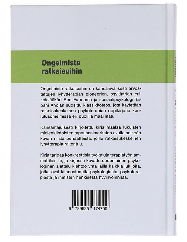 Ongelmista ratkaisuihin : lyhytterapian perusteet - Furman, Ben - Tietokirjat ja oppaat - 10105559124 - 1