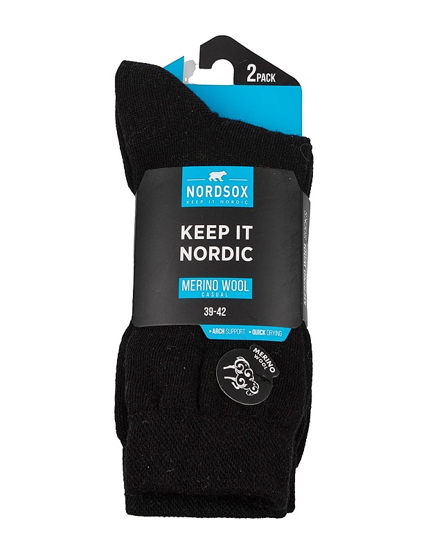 NORDSOX merinovillasukat, 39-42, 2 paria - Asusteet - 10105559155 - 0