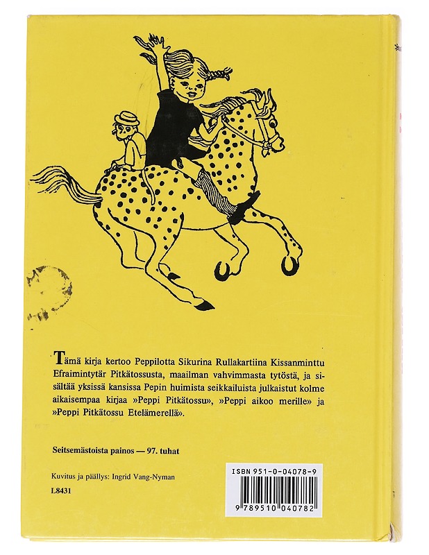Peppi Pitkätossun tarina - Lindgren, Astrid - Lastenkirjat - 10105559225 - 1