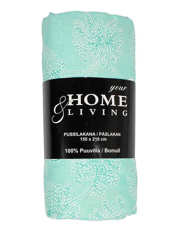YOUR HOME&LIVING mintuvihreä pussilakana, 150x210 cm - Liinavaatteet - 10105559230 - 0