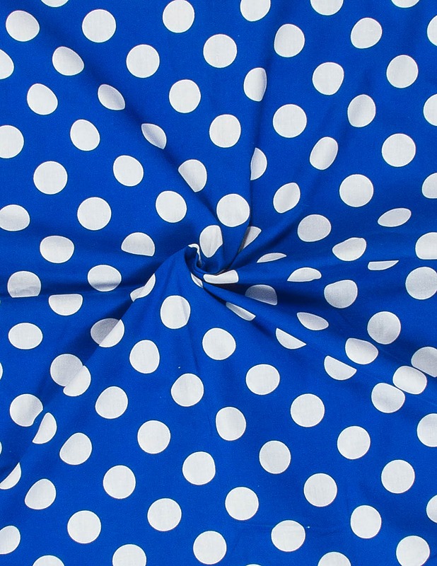 POPPY Polka Dot puuvillakangas, 140x290 cm - Kankaat - 10105559351 - 1