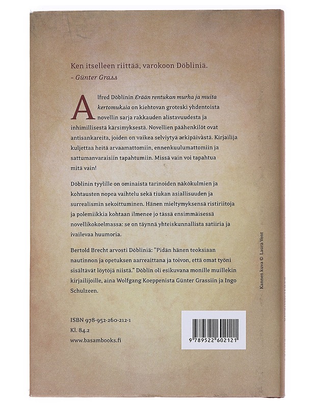Erään rentukan murha ja muita kertomuksia - Döblin, Alfred - Romaanit ja novellit - 10105559387 - 1