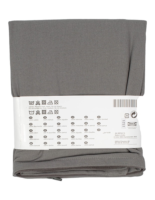 IKEA GURLI harmaa tyynynpäällinen, 50x50 cm - Koriste-esineet - 10105559404 - 1