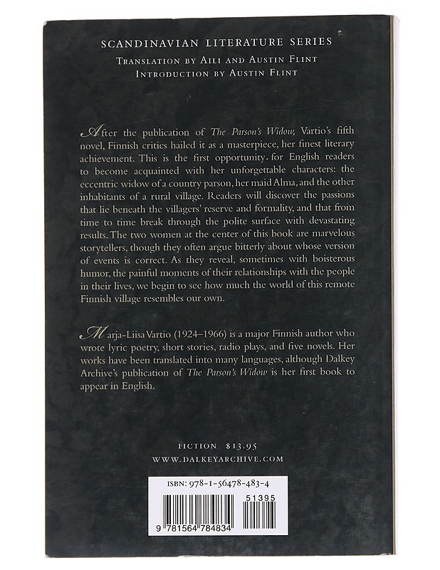 The parson's widow - Vartio, Marja-Liisa - Romaanit ja novellit - 10105559458 - 1