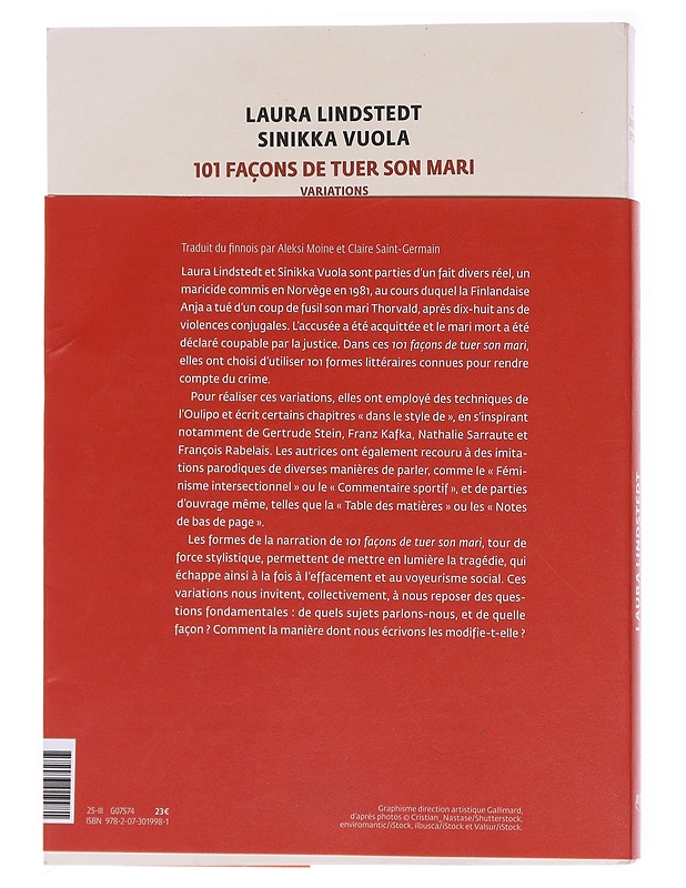 101 façons de tuer son mari: variations - Lindstedt, Laura - Romaanit ja novellit - 10105559467 - 1