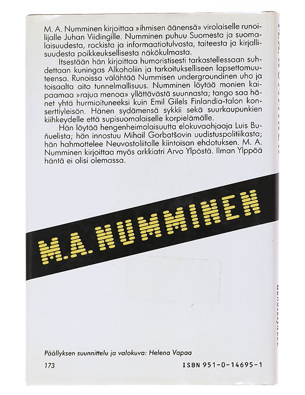 KIRJEITÄ VIROLAISELLE RUNOILIJALLE - Numminen, M. A. - Tietokirjat ja oppaat - 10105559632 - 1