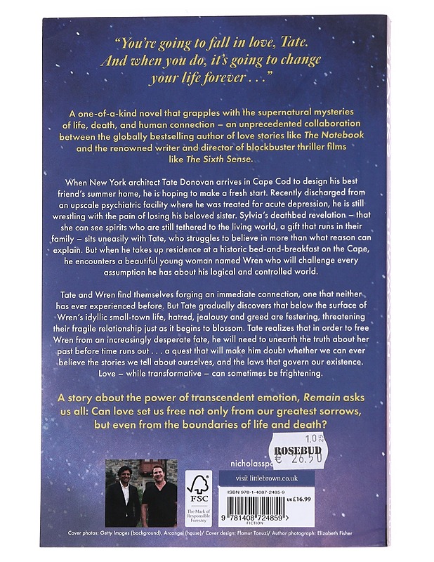 Remain : a supernatural love story - Sparks, Nicholas - Romaanit ja novellit - 10105559710 - 1