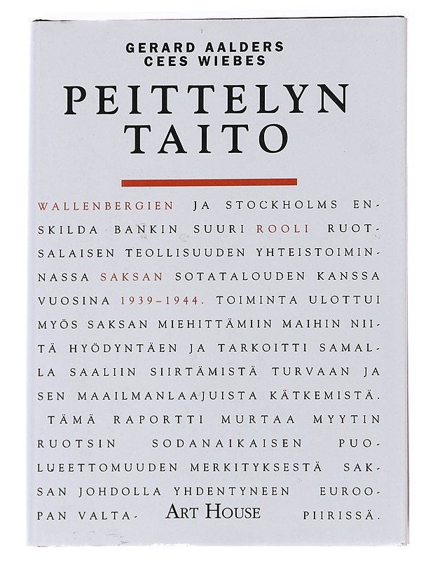 Peittelyn taito - Aalders, Gerard - Historiakirjat - 10105559718 - 0