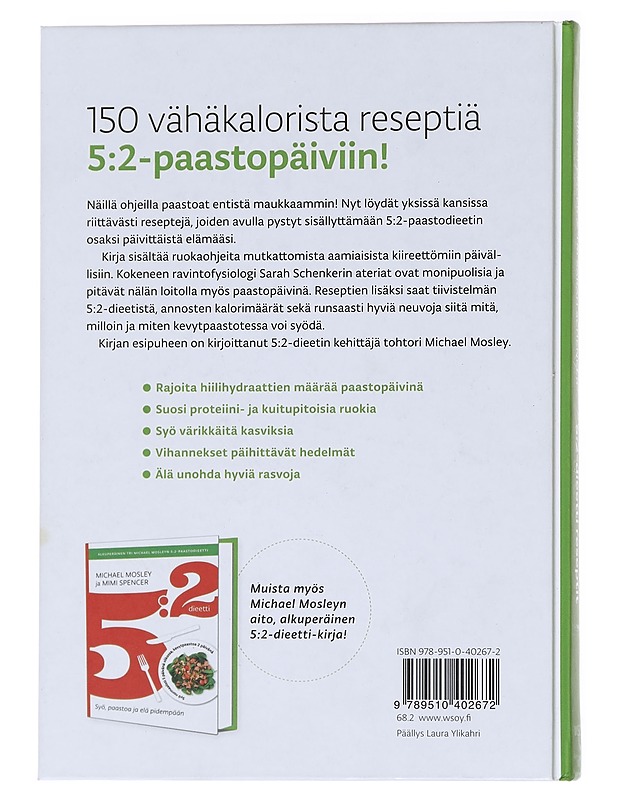 5:2-dieetti / reseptit - Spencer, Mimi - Ruokakirjat - 10105559838 - 1