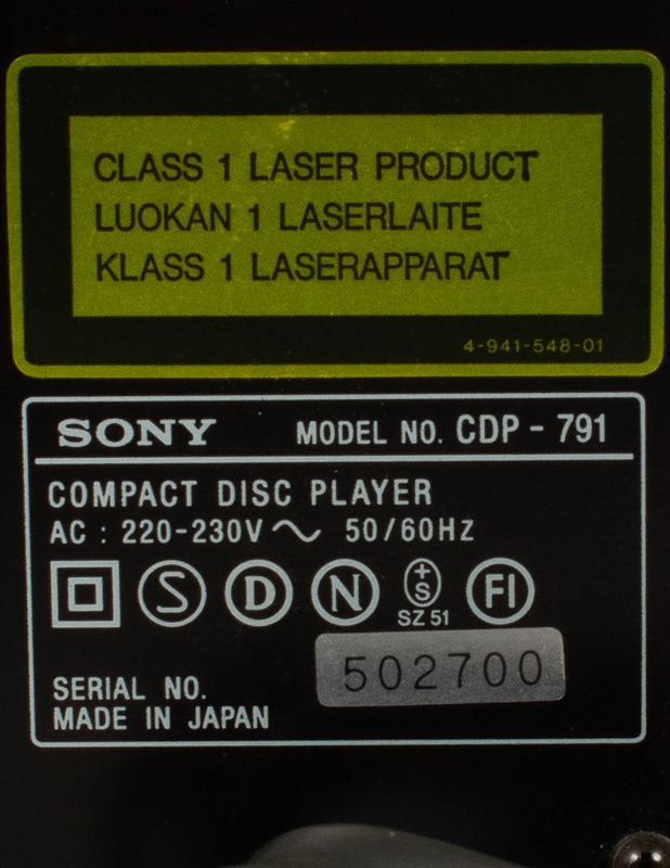 SONY Cdp-791 cd-soitin - Viihde-elektroniikka - 10105559846 - 3