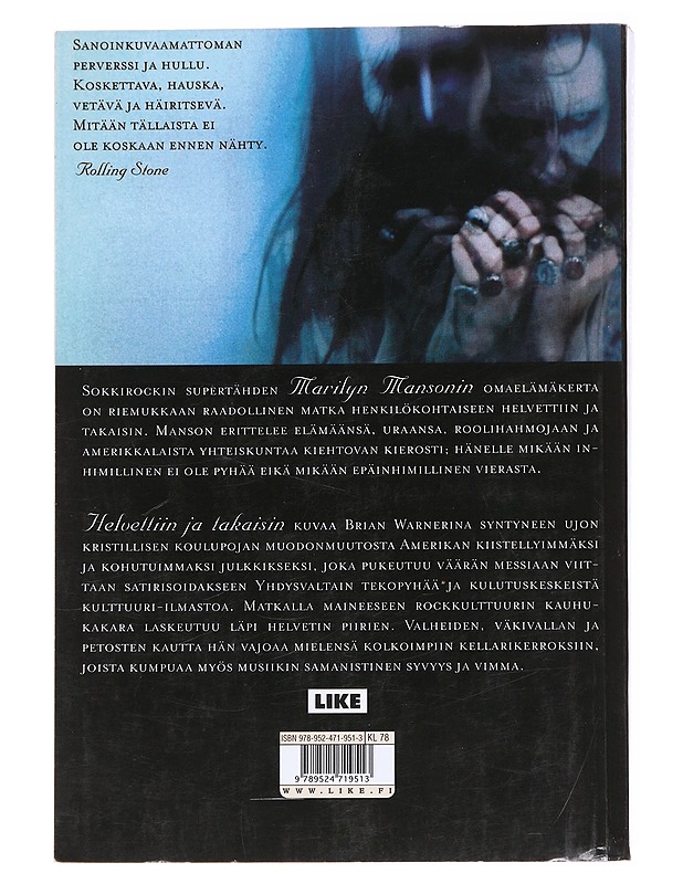 Helvettiin ja takaisin - Manson, Marilyn - Elämäkerrat ja muistelmat - 10105559920 - 1