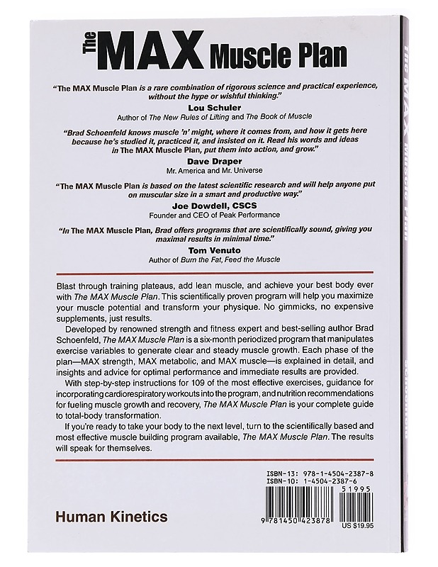 The Max Muscle Plan - Brad Schoenfeld - Harrastekirjat - 10105559945 - 1