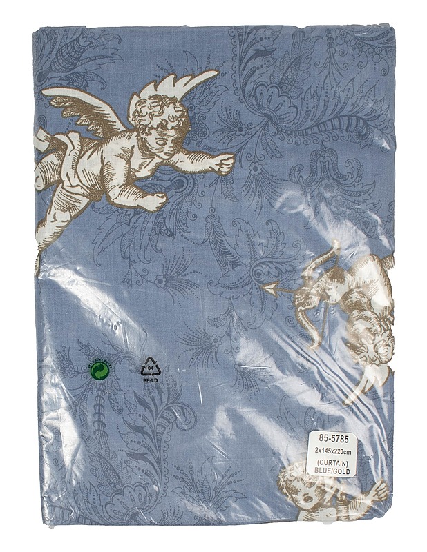Sinikultainen verhot, 145x220 cm - 2kpl - Verhot ja kapat - 10105559948 - 0