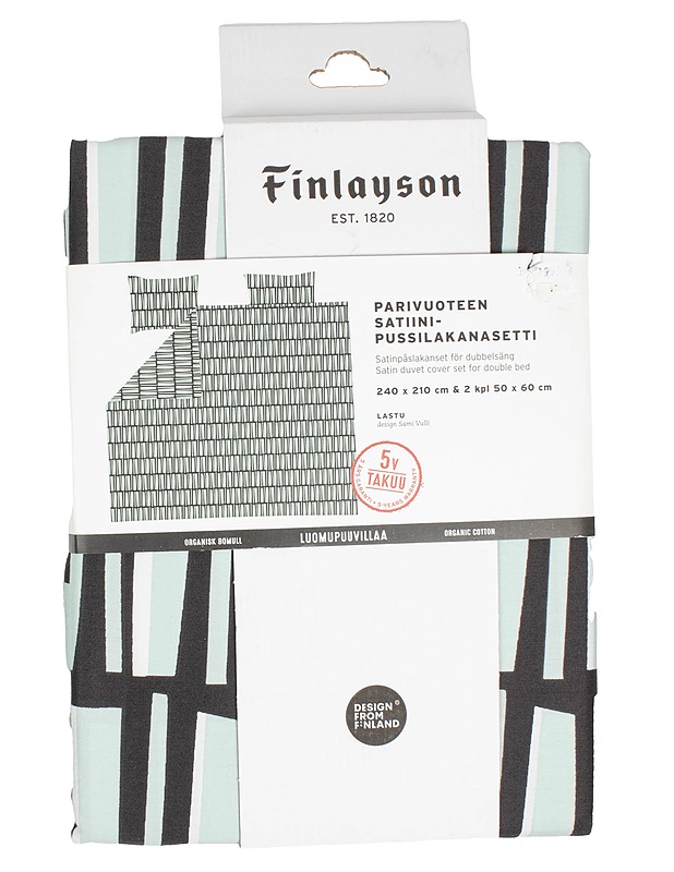 FINLAYSON Parivuoteen Satiini-pussilanakasetti, 240x210 cm + 50x60 cm - Designsuosikit - 10105560105 - 0
