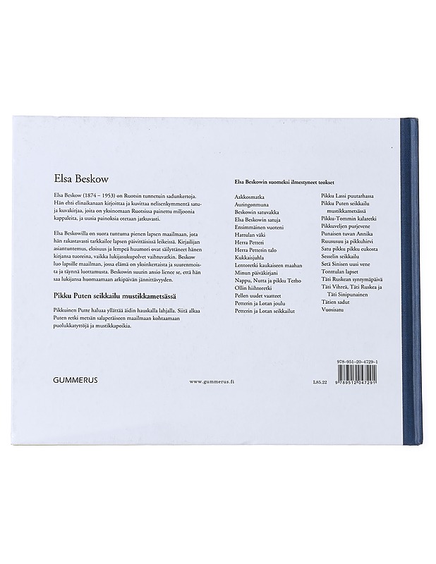 Pikku Puten seikkailu mustikkametsässä - Beskow, Elsa - Lastenkirjat - 10105560241 - 1