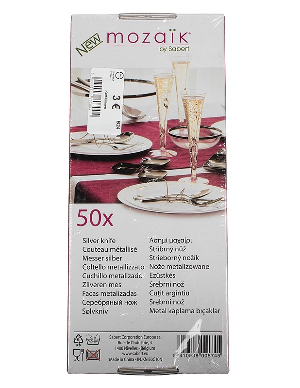 SABERT Mozaïk muoviveitset, 50 kpl - Aterimet - 10105560291 - 1