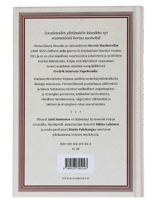 Sotataidosta - Machiavelli, Niccolò - Historiakirjat - 10105560290 - 1