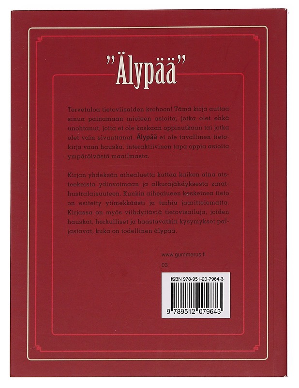 "Älypää" / keskeisen tiedon käsikirja - Aldridge, Susan - Tietokirjat ja oppaat - 10105560379 - 1