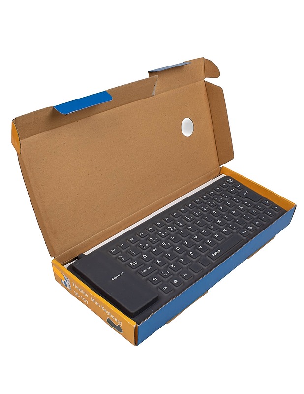 DELTACO Flexible Mini Keyboard FI/SE-layout taipuva näppäimistö - Tietokoneet - 10105560511 - 0