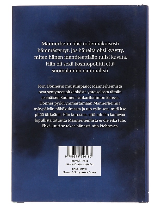 Muistiinpanoja Mannerheimista - Donner, Jörn - Elämäkerrat ja muistelmat - 10105560654 - 1