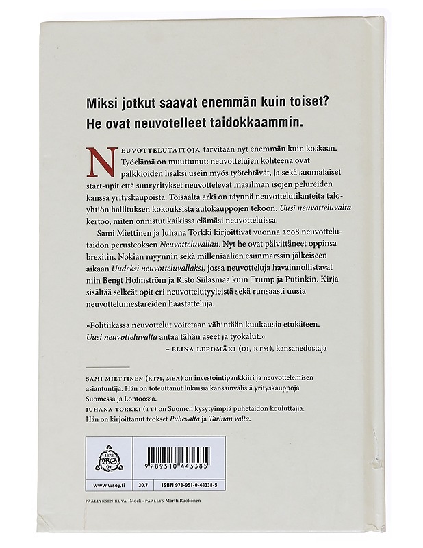 Uusi neuvotteluvalta : saat minkä neuvottelet, et mitä ansaitset - Miettinen, Sami - Opetusmateriaaleja ympäristökasvatukseen - 10105560666 - 1