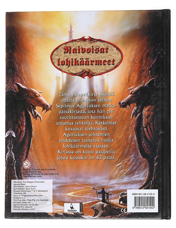 Raivoisat lohikäärmeet : mahtavan velhon Septimus Agoriuksen matkapäiväkirja : palapelikirja - Sanders, Malcolm - Lastenkirjat - 10105560751 - 1
