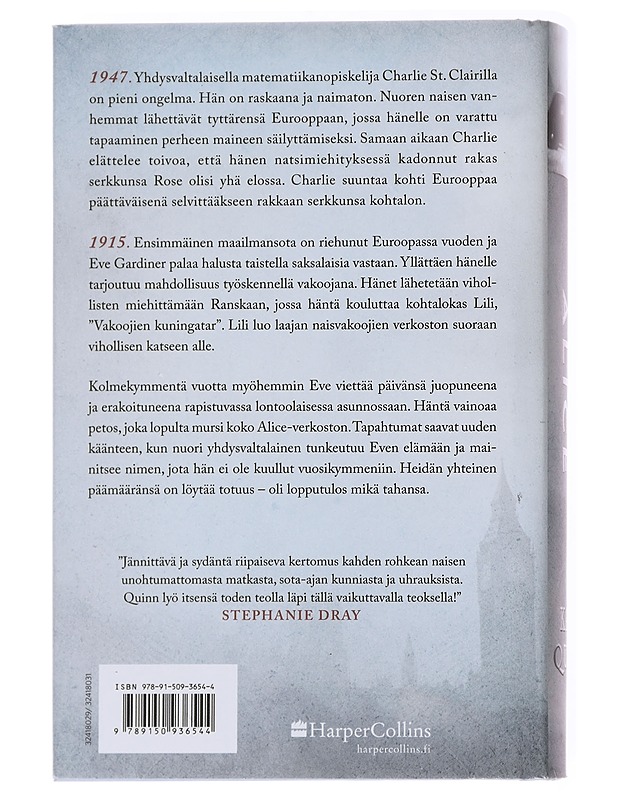 Koodinimi Alice - Quinn, Kate - Jännitys ja dekkarit - 10105560859 - 1