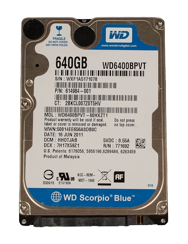 WESTERN DIGITAL WD6400BPVT-60HXZT1 640GB, SATA - kovalevy - Tietokoneet - 10105561038 - 1