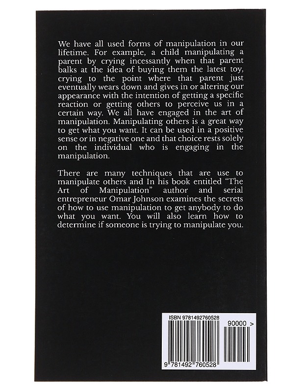 The art of manipulation - Omar Johnson - Tietokirjat ja oppaat - 10105561046 - 1