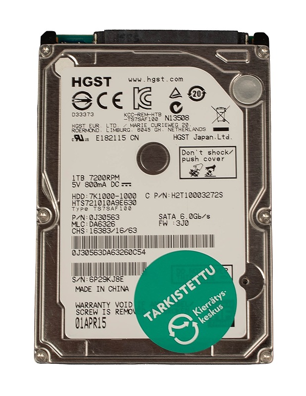 HGST 7K1000-1000, 1.0TB, SATA - kovalevy - Tietokoneet - 10105561080 - 1