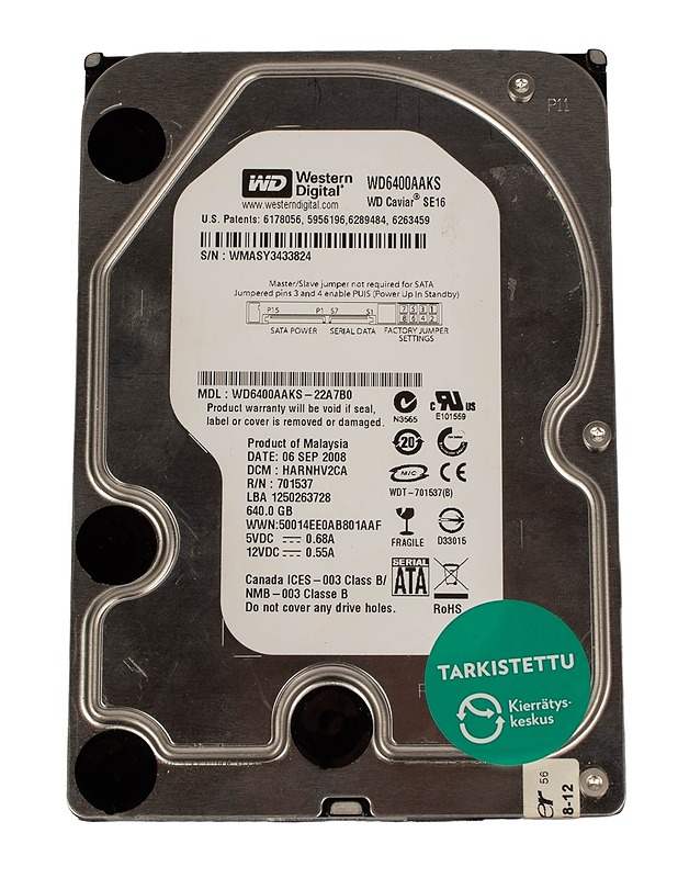 WESTERN DIGITAL WD Caviar SE16, 500GB, SATA - kovalevy - Tietokoneet - 10105561111 - 1