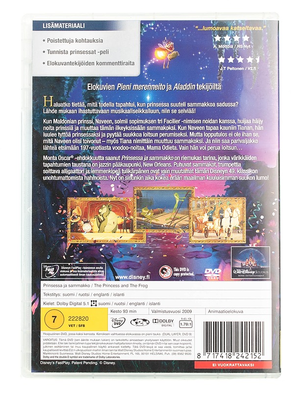 Prinsessa ja sammakko - DVD - DVD-elokuvat - 10105561157 - 1