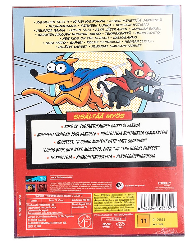The Simpsons: The Twelfth Season - DVD - DVD-elokuvat - 10105561159 - 1