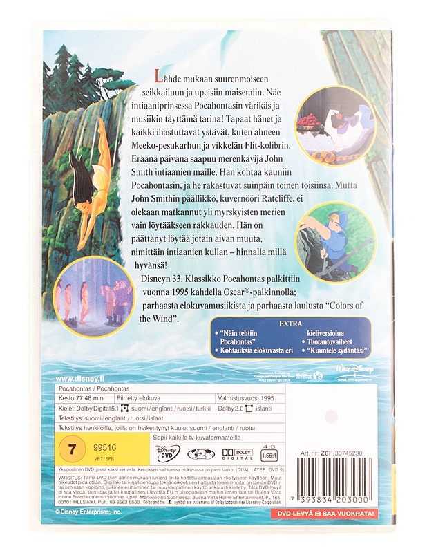Pocahontas - DVD - DVD-elokuvat - 10105561168 - 1