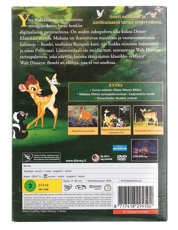 Bambi - DVD - DVD-elokuvat - 10105561186 - 1