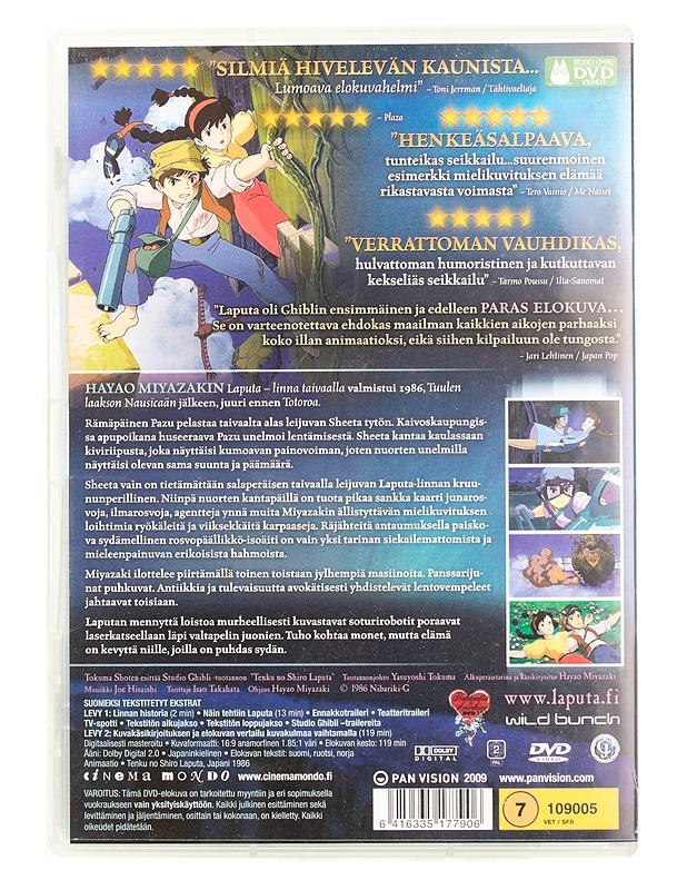 Laputa linna taivaalla - DVD - DVD-elokuvat - 10105561187 - 1
