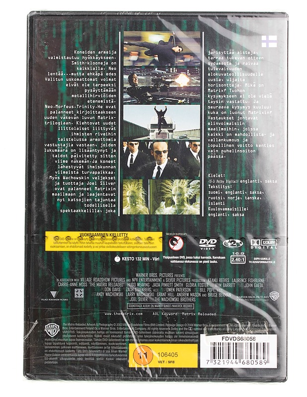 Matrix Reloaded - DVD - DVD-elokuvat - 10105561191 - 1