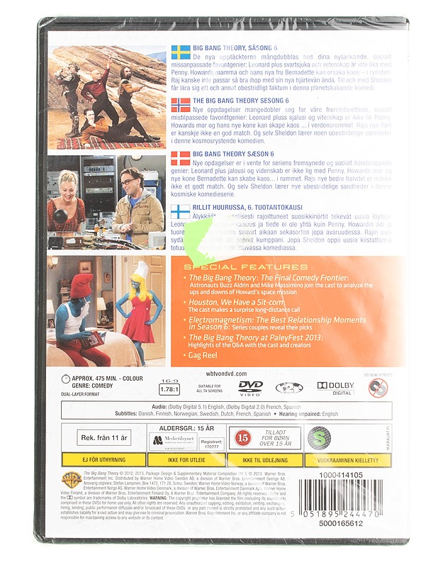 The Big Bang Theory 6 tuotantokausi - DVD - DVD-elokuvat - 10105561211 - 1