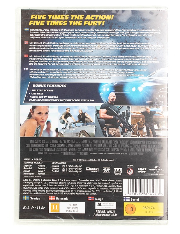 Fast & Furious 5 - DVD - DVD-elokuvat - 10105561235 - 1