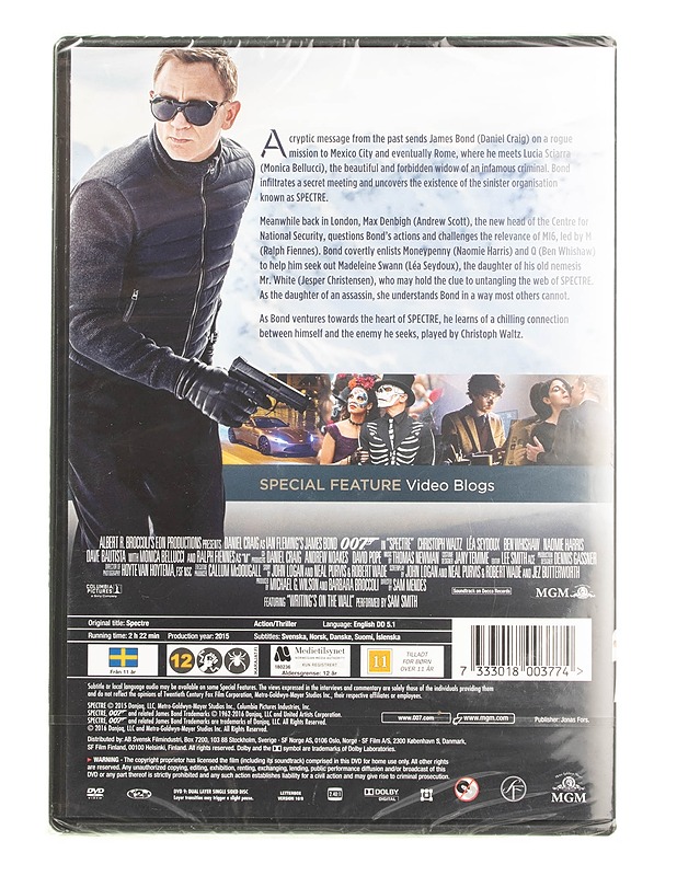 Spectre : 007 - DVD - DVD-elokuvat - 10105561294 - 1