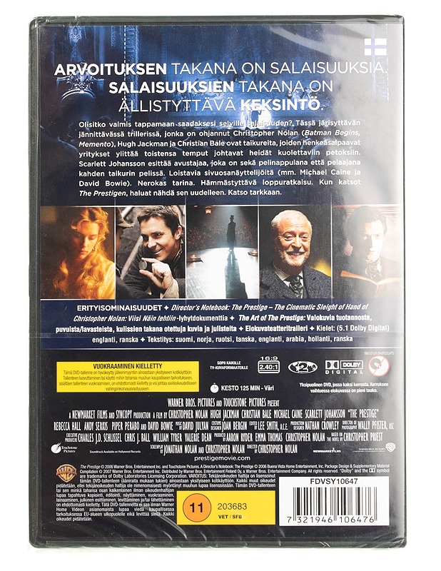 The Prestige - DVD - DVD-elokuvat - 10105561376 - 1