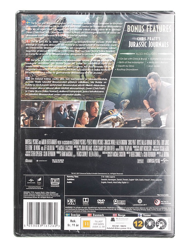 Jurassic World : Fallen Kingdom - DVD - DVD-elokuvat - 10105561374 - 1