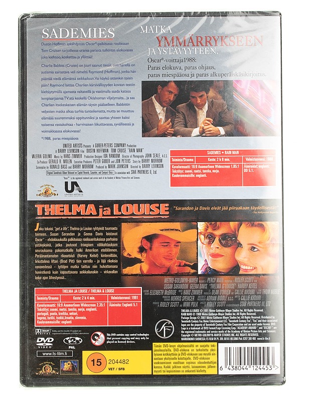 Sademies/Thelma Ja Louise - DVD - DVD-elokuvat - 10105561392 - 1