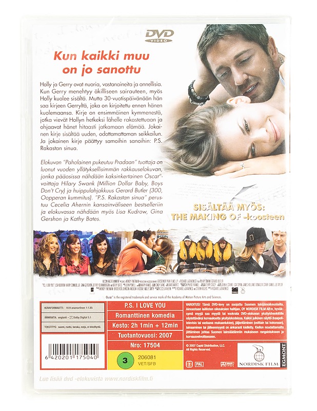 P.S. Rakastan sinua - DVD - DVD-elokuvat - 10105561662 - 1