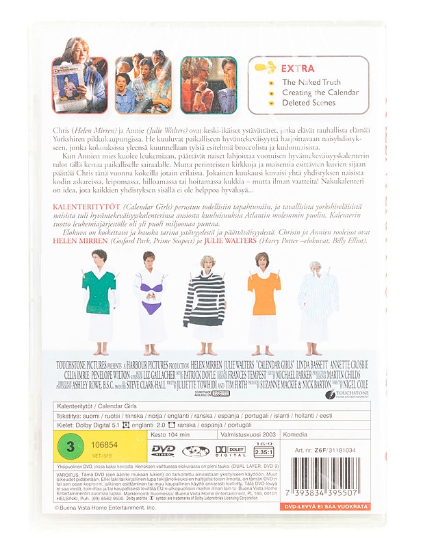 Kalenteritytöt - DVD - DVD-elokuvat - 10105561661 - 1