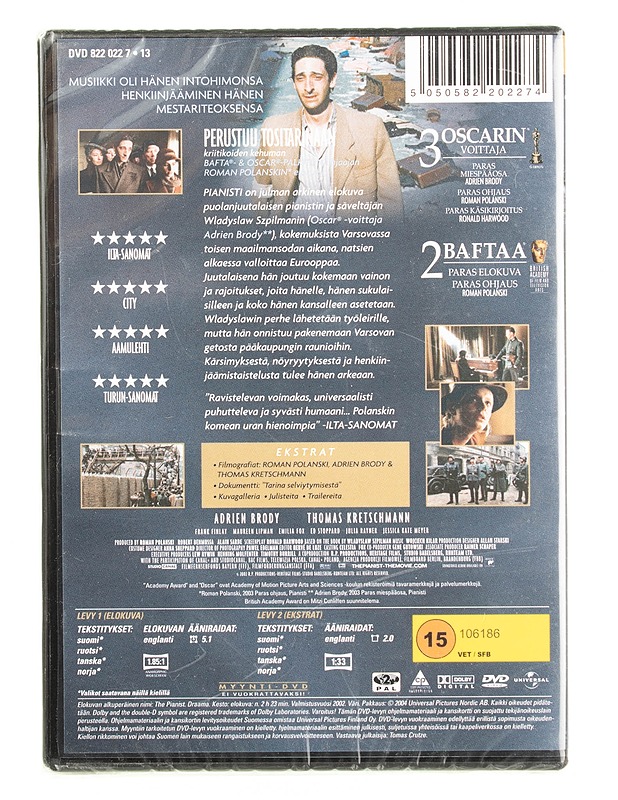 Pianisti - DVD - DVD-elokuvat - 10105561715 - 1