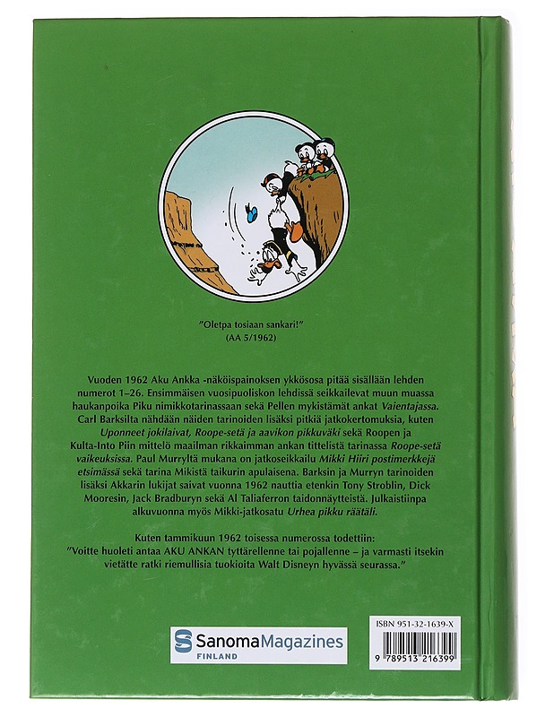 Aku Ankka näköispainos vuosikerrasta 1962 I osa - Disney, Walt - Sarjakuvat - 10105561716 - 1