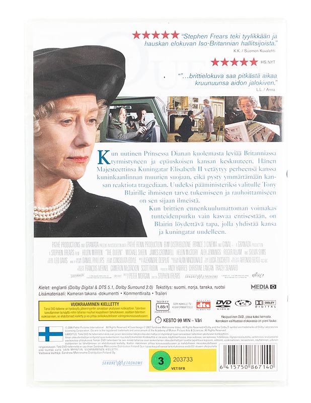 The Queen - DVD - DVD-elokuvat - 10105561726 - 1