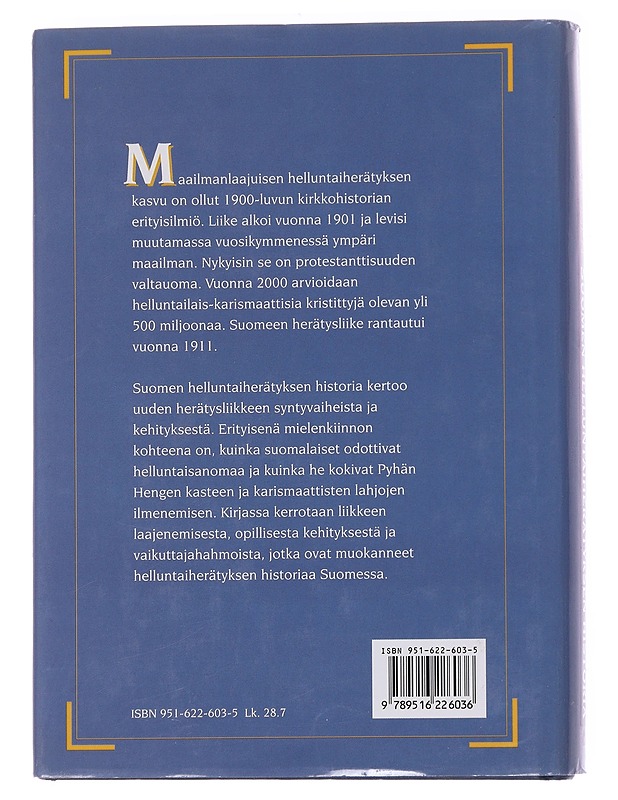 Suomen helluntaiherätyksen historia - Lauri Ahonen - Historiakirjat - 10105561801 - 1